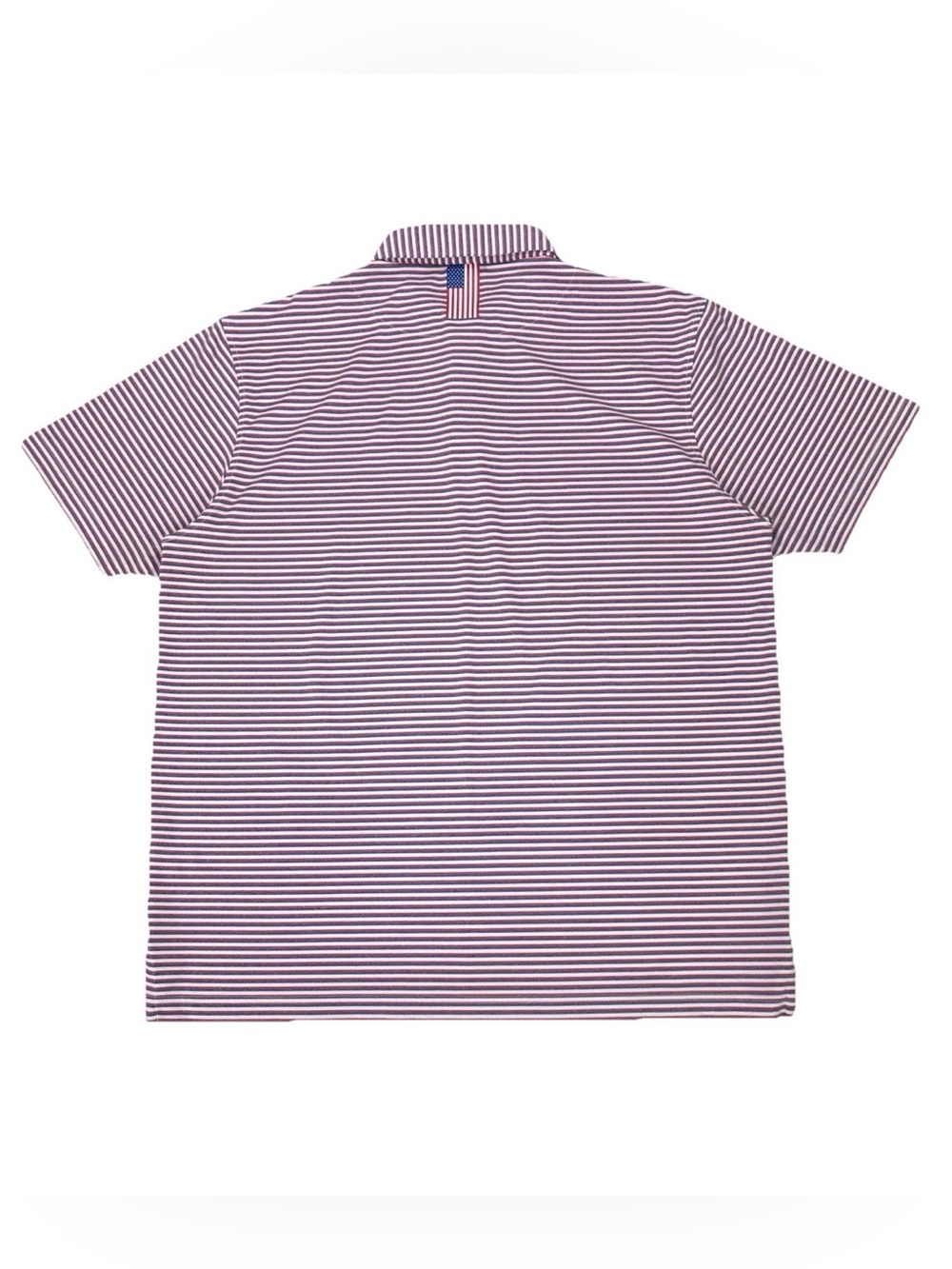 RHOBACK POLO SHIRT MENS XL STRIPES BLUE RED USA FLAG GOLF CASUAL SUMMER COMFORT - Picture 2 of 3